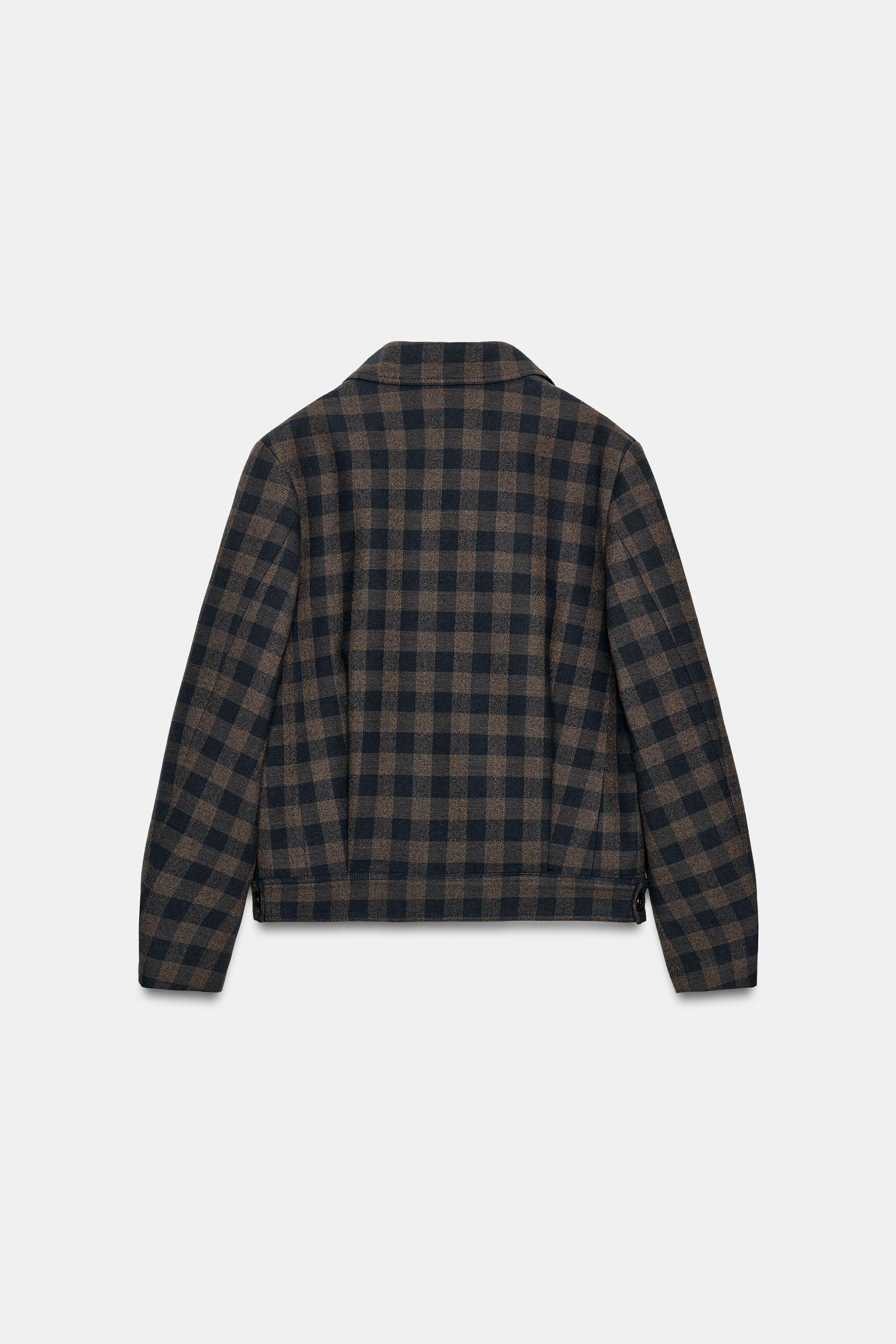 PLAID DOUBLE-BREASTED JACKET ZW COLLECTION